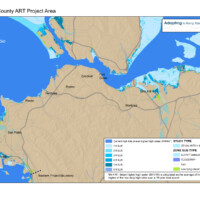 Map showing Contra Costa County Adapting to Rising Tides Project Area