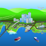 An illustration of example landscapes and uses along the San Francisco Bay shoreline - original size (8000x6000 px) provided for detailed exploration.