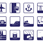 A series of icons developed to visually illustrate different asset categories of the Adapting to Rising Tides Project